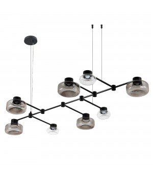 SL6005.403.08 Светильник подвесной ST-Luce Черный/Дымчатый, Прозрачный LED 8*3W 3000K Vallo-foto2