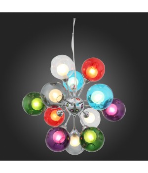 SL431.153.12 Люстра подвесная ST-Luce Хром/Разноцветный, Белый G9 12*5W DUALITA-foto4
