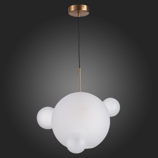 SL1133.503.01 Светильник подвесной ST-Luce Латунь/Белый E27 1*60W BOPONE-foto6