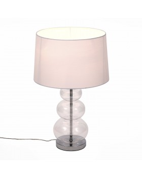 SL970.104.01 Прикроватная лампа ST-Luce Хром, Прозрачное стекло/Белый E27 1*60W (из 2-х коробок) AMPOLLA-foto2