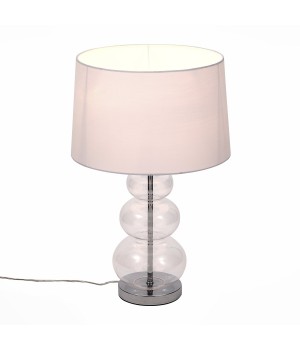 SL970.104.01 Прикроватная лампа ST-Luce Хром, Прозрачное стекло/Белый E27 1*60W (из 2-х коробок) AMPOLLA-foto2