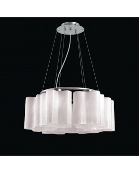 SL117.503.06 Люстра подвесная ST-Luce Серебристый/Белый с полосками E27 6*60W ONDE-foto4