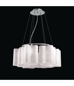 SL117.503.06 Люстра подвесная ST-Luce Серебристый/Белый с полосками E27 6*60W ONDE-foto4