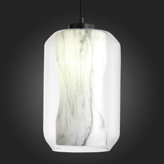 SL1169.103.01 Подвес ST-Luce Черный/Прозрачный, Белый E27 1*40W MARMO-foto9