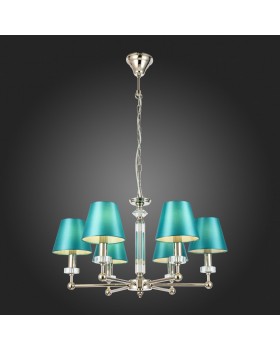 SL1755.173.06 Люстра подвесная ST-Luce Никель/Зеленый E14 6*40W VIORE-foto7