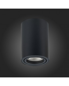 ST108.407.01 Светильник потолочный Мат. черный GU10 1*50W D70xH100 220V Без ламп TORUS-foto6