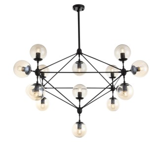 SL549.403.15 Люстра потолочная ST-Luce Черный/Янтарный E27 15*40W STAMPO-foto2