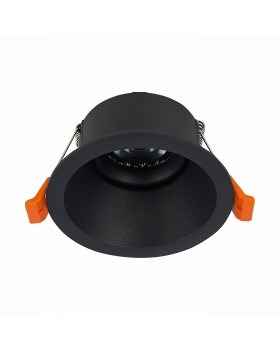 ST207.408.01 Св-к встр. Мат. черный GU10 1*50W D103xH52 220V Без ламп GROSI-foto2