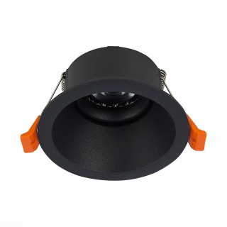 ST207.408.01 Св-к встр. Мат. черный GU10 1*50W  D103xH52 220V Без ламп GROSI-foto2