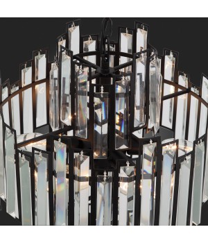 SL665.443.06 Люстра подвесная ST-Luce Черный/Черный, Прозрачный E14 6*40W CHIAREZZA-foto6