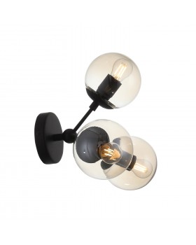 SL549.411.03 Бра ST-Luce Черный/Янтарный E27 3*40W STAMPO-foto2