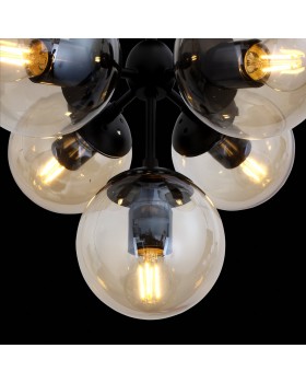 SL549.402.05 Люстра потолочная ST-Luce Черный/Дымчатый E27 5*60W STAMPO-foto4