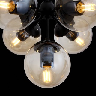 SL549.402.05 Люстра потолочная ST-Luce Черный/Дымчатый E27 5*60W STAMPO-foto4