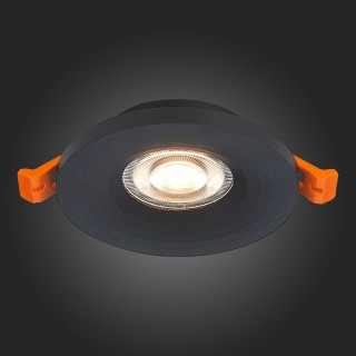 ST205.408.01 Св-к встр. Мат. черный GU10 1*50W  D95xH27 220V Без ламп GERA-foto7