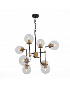 SL234.403.08 Люстра подвесная ST-Luce Черный, Золото/Прозрачный E27 8*40W VARIETA-foto2