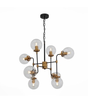 SL234.403.08 Люстра подвесная ST-Luce Черный, Золото/Прозрачный E27 8*40W VARIETA-foto2