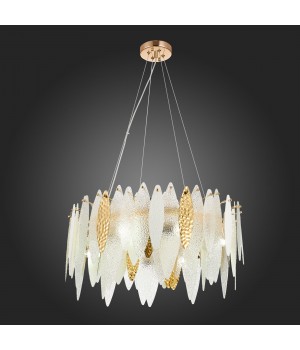 SL1224.203.08 Люстра подвесная ST-Luce Золотистый/Прозрачный, Белый E14 8*60W LASTRA-foto5