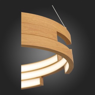 SL963.703.01 Люстра подвесная ST-Luce Светлое дерево/Светлое дерево, Белый LED 1*45W 4000K GENUINE-foto3