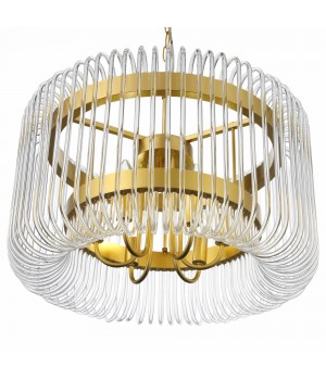 SL1228.203.06 Люстра подвесная ST-Luce Золотистый/Прозрачный E14 6*40W GROSSETO-foto4