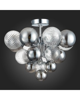 SL1124.102.10 Люстра потолочная ST-Luce Хром/Дымчатый,Прозрачный G9 10*5W (из 2-х коробок) VINETTO-foto4