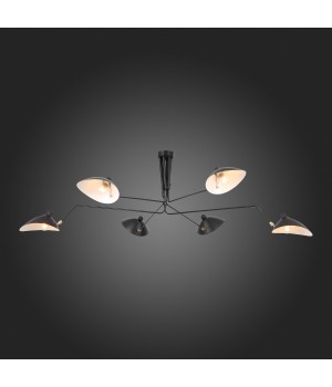 SL305.402.06 Люстра потолочная ST-Luce Черный/Черный, Белый E27 6*60W SPRUZZO-foto6