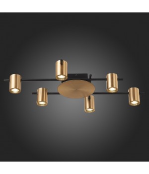 SL1207.402.06 Светильник потолочный ST-Luce Черный/Латунь GU10 6*7W VEROLI-foto6