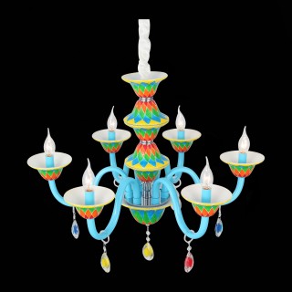 SL674.783.06 Люстра подвесная ST-Luce Разноцветный/Разноцветный E14 6*40W ORNATO-foto6