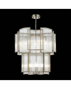 SL1234.103.08 Люстра подвесная ST-Luce Никель/Прозрачный, Никель E14 8*60W Cosenza-foto5