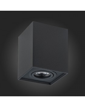 ST109.407.01 Светильник потолочный Мат. черный GU10 1*50W L100xW100xH123 220V Без ламп QUADRUS-foto6