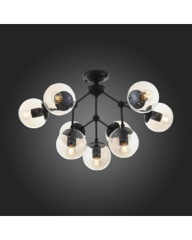 SL549.402.09 Люстра потолочная ST-Luce Черный/Янтарный E27 9*40W STAMPO-foto7