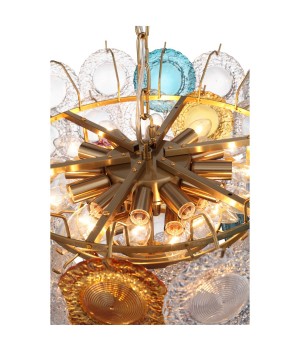 SL420.203.18 Люстра подвесная ST-Luce Золотистый/Разноцветный E14 18*40W CONELI-foto10