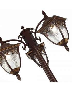 SL083.705.03 Светильник уличный наземный ST-Luce Кофейный/Кофейный, Прозрачный E27 3*60W CHIANI-foto10