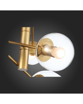 SL1150.203.08 Светильник подвесной ST-Luce Матовое золото/Прозрачный E27 8*40W (из 3-х коробок) LIORA-foto5