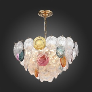 SL420.203.18 Люстра подвесная ST-Luce Золотистый/Разноцветный E14 18*40W CONELI-foto5