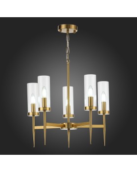 SL1159.303.05 Люстра подвесная ST-Luce Латунь/Латунь, Прозрачный E14 5*60W ACAZIO-foto5