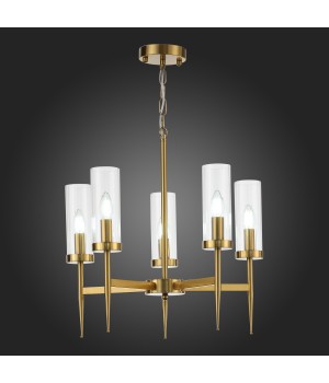 SL1159.303.05 Люстра подвесная ST-Luce Латунь/Латунь, Прозрачный E14 5*60W ACAZIO-foto5