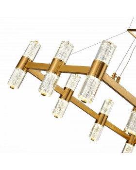 SL6007.203.20 Люстра подвесная ST-Luce Латунь/Прозрачный LED 20*2,5W 4000K GEMINA-foto3