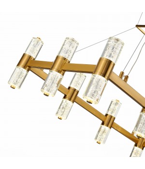 SL6007.203.20 Люстра подвесная ST-Luce Латунь/Прозрачный LED 20*2,5W 4000K GEMINA-foto3