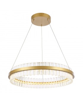 SL383.213.01 Светильник подвесной ST-Luce Матовое золото/Прозрачный LED 1*44W 3000K CHERIO