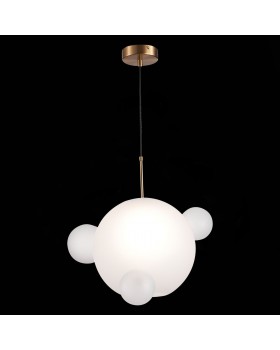 SL1133.503.01 Светильник подвесной ST-Luce Латунь/Белый E27 1*60W BOPONE-foto3