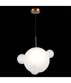 SL1133.503.01 Светильник подвесной ST-Luce Латунь/Белый E27 1*60W BOPONE-foto3