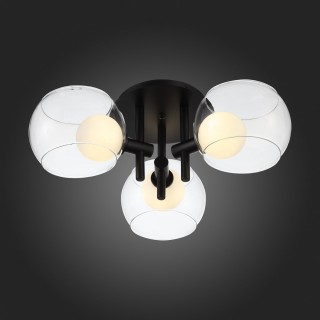SL1483.402.03 Светильник потолочный ST-Luce Черный/Прозрачный, Белый G9 3*5W ELLETO-foto4