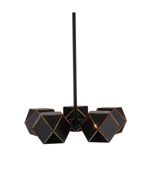 SL258.402.05 Люстра потолочная ST-Luce Черный/Черный, Золото E14 5*40W ENIGMA-foto2