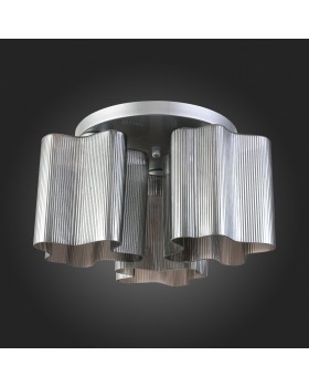 SL117.702.03 Люстра потолочная ST-Luce Серебристый/Дымчатый E27 3*60W ONDE-foto8