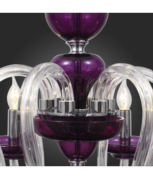 SL757.803.06 Люстра подвесная ST-Luce Хром, Пурпурный/Пурпурный E14 6*40W NINFA-foto6
