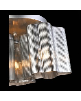 SL117.702.03 Люстра потолочная ST-Luce Серебристый/Дымчатый E27 3*60W ONDE-foto6