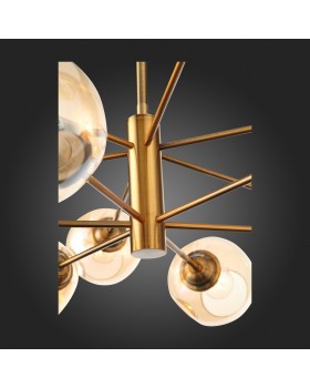 SL1500.203.12 Светильник подвесной ST-Luce Золотистый/Янтарный E14 12*40W FOVIA-foto4