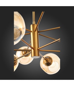 SL1500.203.12 Светильник подвесной ST-Luce Золотистый/Янтарный E14 12*40W FOVIA-foto4