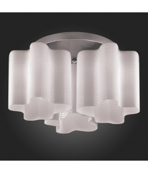 SL117.502.03 Люстра потолочная ST-Luce Серебристый/Белый с полосками E27 3*60W ONDE-foto3