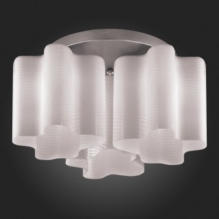 SL117.502.03 Люстра потолочная ST-Luce Серебристый/Белый с полосками E27 3*60W ONDE-foto3